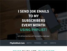 Tablet Screenshot of phplistmod.com